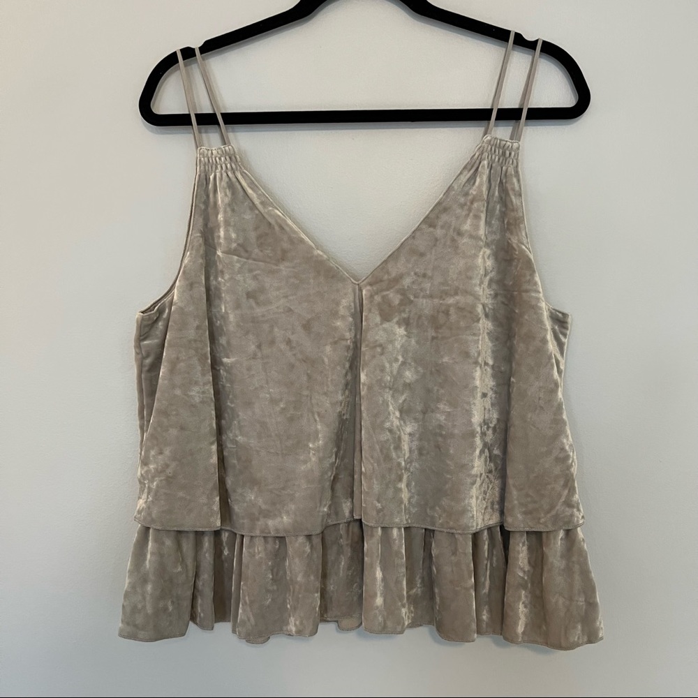 Crushed Velvet Tiered Tank Top